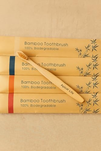 Bamboo Toothbrush 4 Pack – Eco-Friendly Wooden Toothbrush with Soft BPA-Free Vegan Bristles, Biodegradable & Plastic-Free image 2