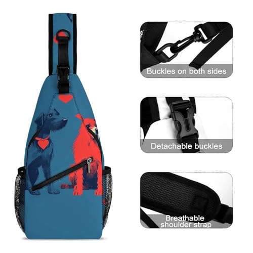 Bolso bandolera casual para senderismo 38x20cm miniatura 3