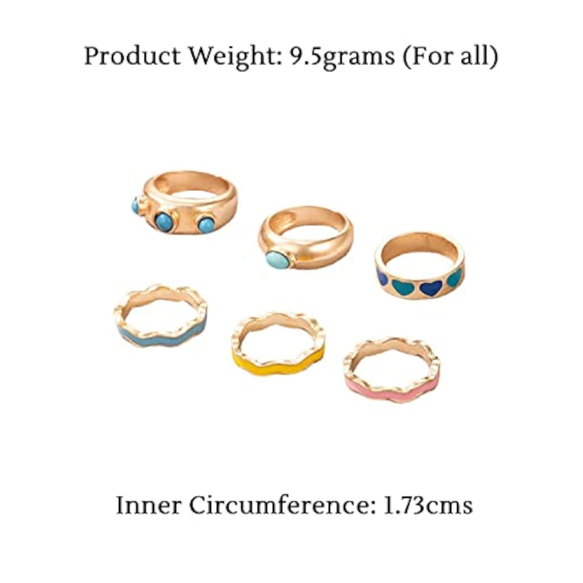 Stack Tone Enamel Ring for Women