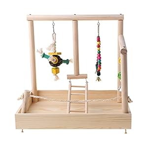 Vogelspeelgoed Bird Parrot Swing Climbing Ladder Desktop Stand Toy Houten Speeltuin Training Paars Platform Bird Cage…