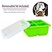 Produktbild MAIGG Eiswürfelform Silikon Eiswürfelbehälter - 100 % BPA frei Eiswürfel Eiswürfelschalen einfach zu bedienen - Aufbewahrungslösung zum Einfrieren von Babybrei mit Silikondeckel - Grün