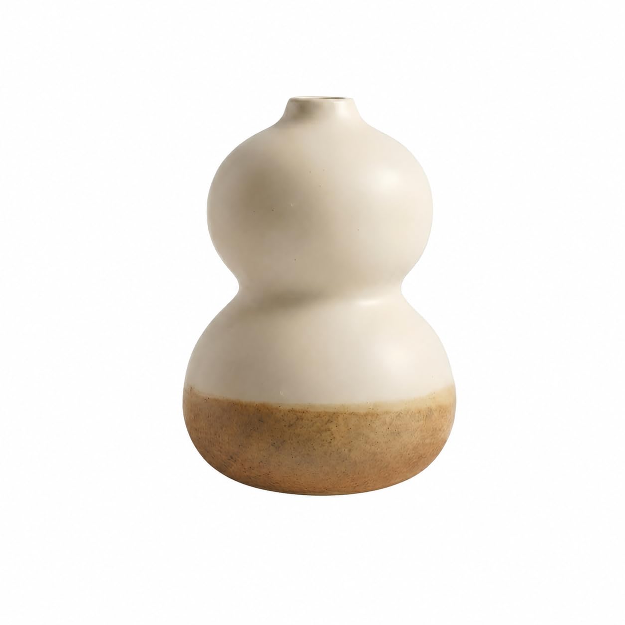 Ceramic Stone Vase for Home Decor Ceramic Vase for Pampas Grass, Abstract Bubble Stacked Pebble Design, Minimalist Ceramic Vases for Flowers (White Beige, 6 Inches)-image-5