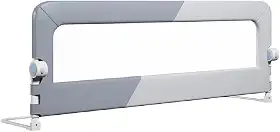 Grade Para Camas com Tela e Proteção Contra Quedas Serve Para Infantil Idosos Bebe Crianças Sono Seguro Tranquilo Escolha seu Tamanho e Desenho Azul/Cinza - Lojas Tahara (150cm, Modelo U)