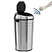 iTouchless 23 Gallon Commercial Size Sensor Trash Can with AbsorbX Odor Control System & Wheels, 87 Liter Stainless Steel Touchless Garbage Bin for Office, Kitchen, Store