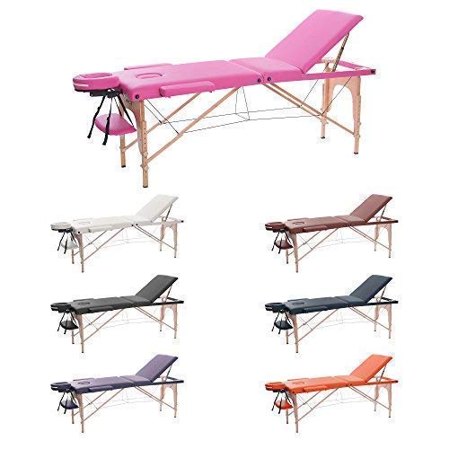 Table De Massage Pliable Rose - Pour Salon Beauté, Tatouage Ou Thérapie - Transport Facile