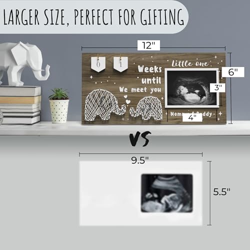image for EURSET Baby Sonogram Picture Frame Countdown Weeks - Standard 4
