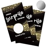 THEBESTU 50 Psc A Special Surprise Blank Scratch Off Cards, Black Gold Scratch Card for Small Business, Thank You for Buying Cards, Blank Gifts Certificate Tickets, Lottery Prize Raffle Tickets