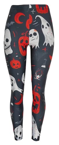 Sister Amy Women's Floral Printed Footless Elastic Tights Legging E-Ghosts XXX-Large