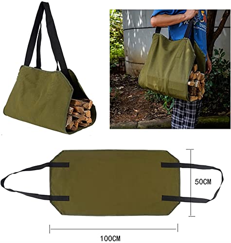 Sacos de lenha Sacola de Lenha Bolsa de Lona Lenha Bolsa de Madeira para Camping Suporte ao ar livre