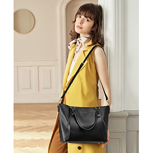 Kattee Genuine Leather Soft Totes Shoulder Bags Women Top Handle Satchels Purse Cute Handbag Fashion Daily Travel #TOP1