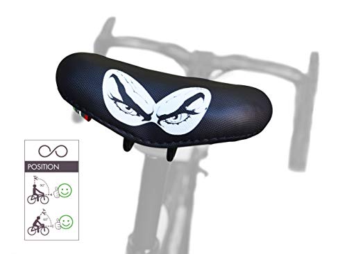 sellOttO Diabolik - Nuevo sillín Sport Line, Acolchado Gel antiprostatico Hombre - Ideal para Bici City-Bike, Estática casa, Carga, Triathlón