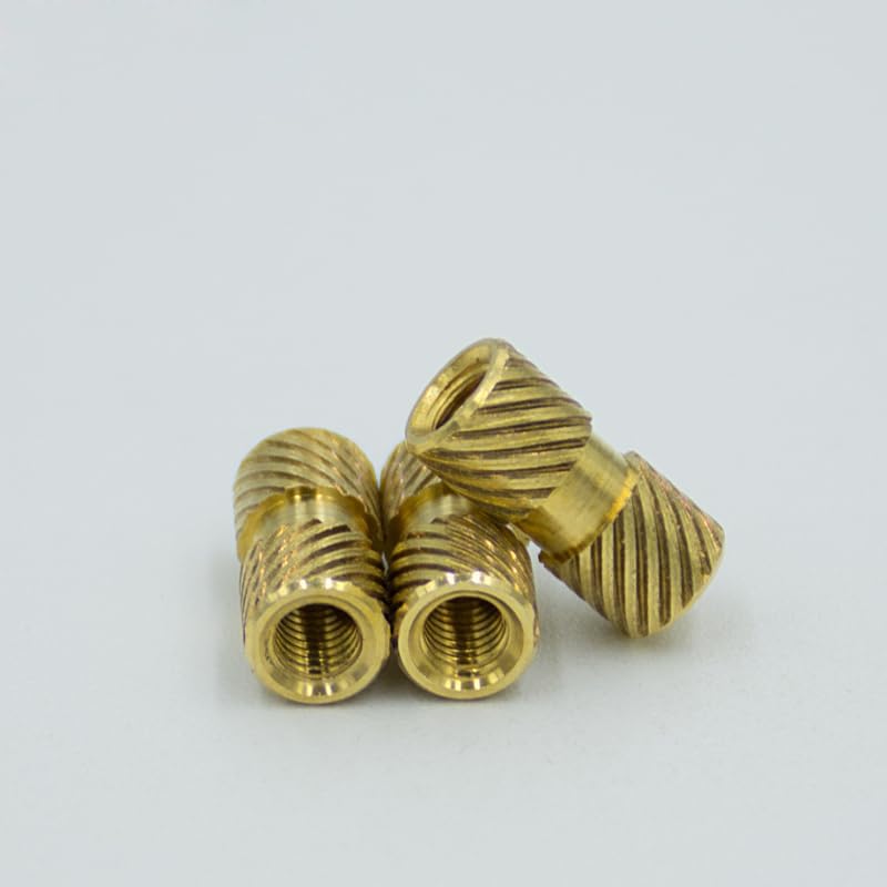 30pcs M2.5 M3 pull riveting brass nuts insert twill knurled melt pressing brassiness injection-molded nut 4mm-6.5mm L - (Size: M3xD5mmx6mm)