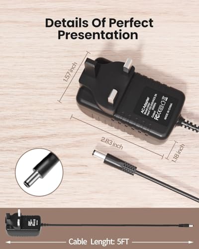 15W Echo Dot Power Supply, Charger for Alexa Echo Dot (3rd / 4th / 5th) Gen Dot with Clock Dot Kids Edition Echo Show 5 (1st & 2nd Gen) Echo Spot Echo Pop Fire TV Cube Power Cord - Image 4