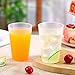 Jingmore 500 Pcs Frosted Plastic Cups Bulk - 12 oz Disposable Clear Drinking Frosted Cups for Stadium Events Home, Party, Birthday Supplies