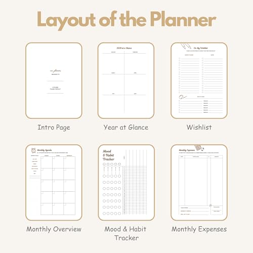 Image of Sage Edition Planner with Bookmark | Planner Set Includes A5 Journal (22x17 cm) 228 Pages | 120 GSM | 250+ Stickers | Bookmark with Cover Box (The Sage Edition, Aesthetic Series)