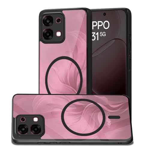 Image of AESTMO Oppo F31 / F33 5G Back Cover | 360 Protection | Crystal Clear Hard Back Transparent | Compatible with MagSafe Accessories (PC+TPU, Black Bumper)