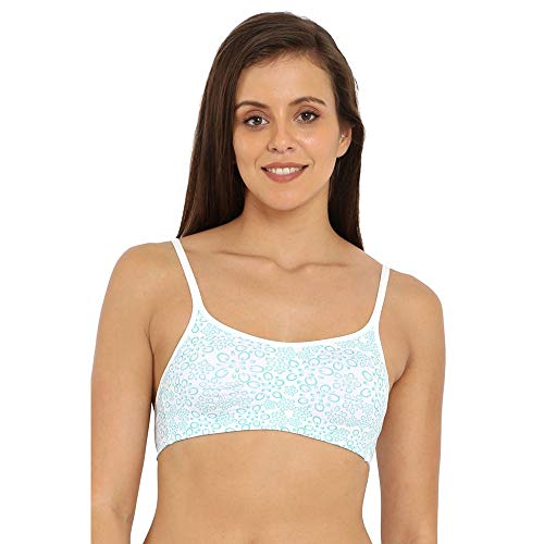 Image of Jockey Women's Cotton Soft Cup Bra (SS12-0103-FE018 36C White & Jet Teal)