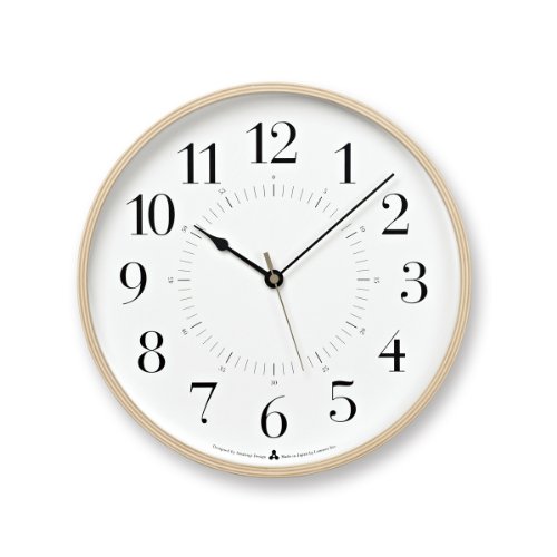 Lemnos AWA13-05 Awa Clock Toki Horloge Murale Blanc