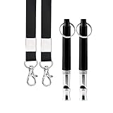 LUTER 2 Piezas Silbato de Perro - Ajustables para Entrenamiento de Perros y Control de Descortezos, Silbato Ultrasonidos de Perros con 2 Cuerdas - Negro