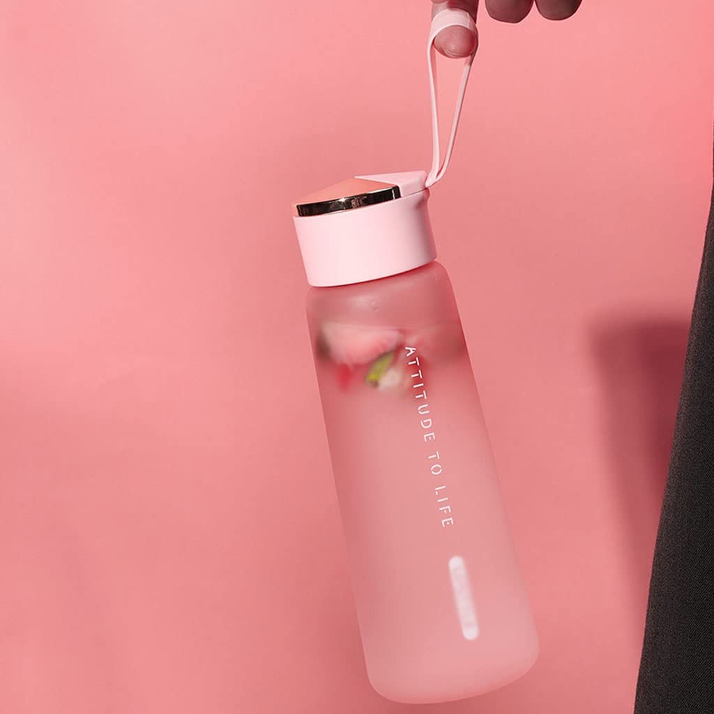 Gourde Sport Gourdes d'eau Gourde 2pcs 450ml bouteille d'eau en plastique givré bouteille de boisson buvant de plein air bouteilles d'eau de sport portable étudiant fourre-tout essai d'eau Bouteille d