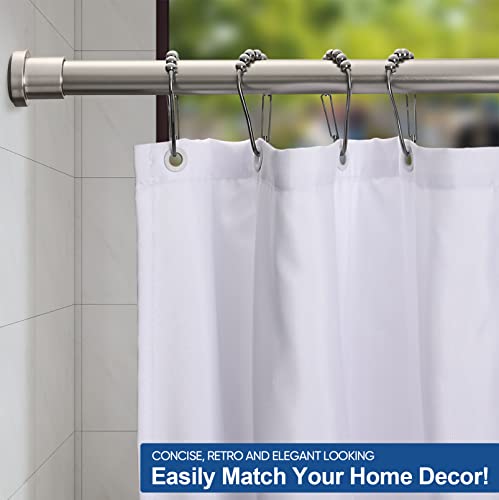 Eboatop Nickel Tension Shower Curtain Rod 42-72 Inches - Adjustable Non-Slip Spring Tension Curtain Rod For Bathroom, Window, Doorway, Closet, Matte Nickel #TOP2