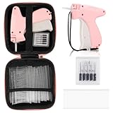 BEVTEE Price Tagging Guns for Clothes, Retail Price Tag Attacher Guns for Clothing (Not Stitch Gun), Includes 5 Needles, 1008 Barbs Fasteners, 1 Hard EVA Bag(Pink)