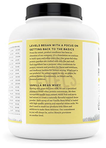 Levels Grass Fed Whey Protein, Vanilla Bean - Image 3