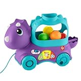 Kleine Dino-Liebhaber können die Triceratops für aufregende Ball-Action mit bewegungsaktivierten Lichtern und Geräuschen schieben oder ziehen
