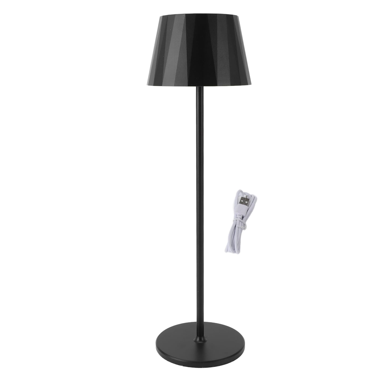 Lámpara de Mesa LED 3000K Luz Cálida 5200mah Recargable Continuo Regulable Inalámbrico Control Táctil Lámpara de Escritorio para Comedor Dormitorio Bar Negro Lámpara (Negra)