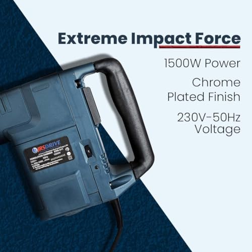 Image of EASTMAN Demolition Hammer 11kg - 1500W Heavy Duty Concrete Breaker 21J Impact Energy, 900-1890 BPM with BMC Box & Free Pointed Bit (ERB-011)
