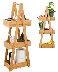 DuneDesign Bambusregal mit 3 Körben