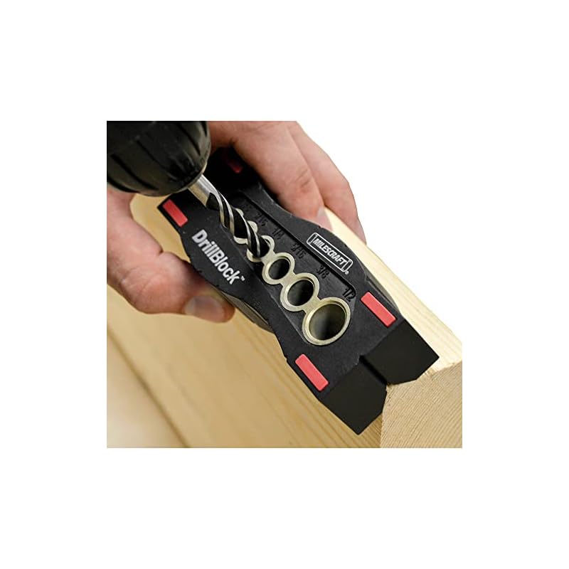 Milescraft 1312 Drill Block Handheld Drill Guide, Drilling Jig for 6