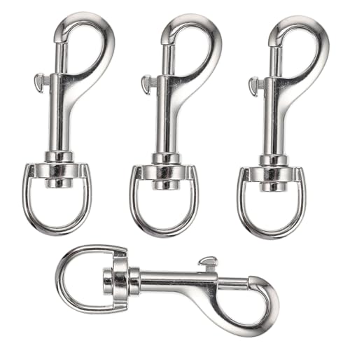 WEKADRIN 4個 長属製ペットスナップフック 滑らかな開閉と強力バネ式スナップゲート搭載 犬用リーシュ 鍵 バッグストラップ カーテン掛けに