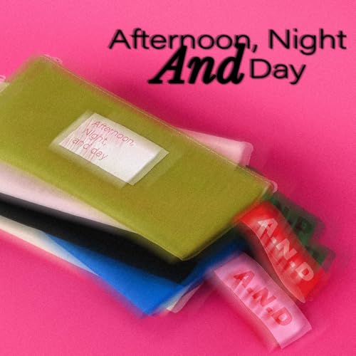 Image of Monolike Afternoon Night and Day flat pen case, Orange - Slim Water-Resistant Nylon Pen Pouch, Aesthetic Vivid Stationery Organizer for Office