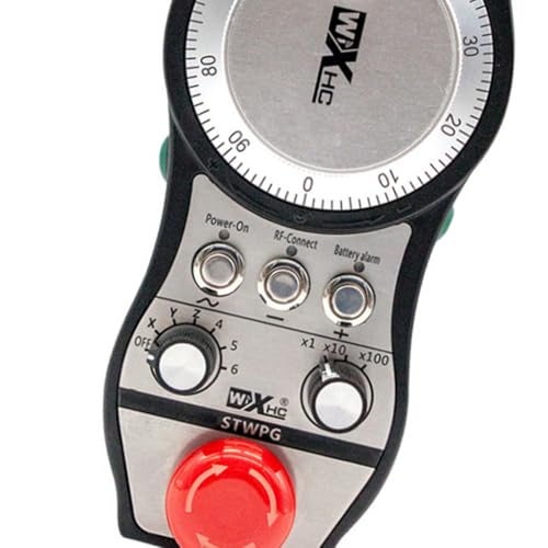 WiXHC Deep Hole Drilling Engraving 6Axis Handwheel5V/100PPR,A A-B B- Differential Pulse Singal Output STWGP03-6AA-3 Machining Tool CNC Remote Controller MPG for Various Systems (Aluminum Encoder)