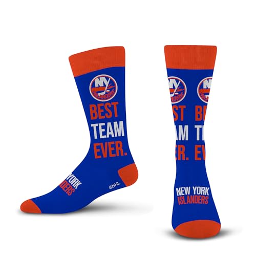 For Bare Feet NHL NEW YORK ISLANDERS Best Team Ever Crew Sock Team Color OSFM