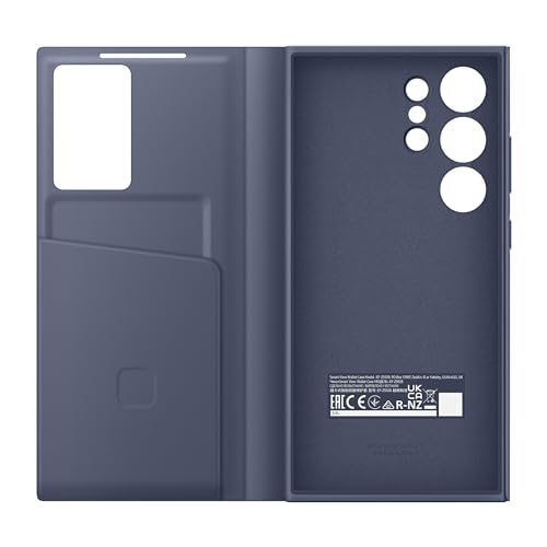 Image of Samsung Galaxy S24 Ultra S-View Wallet Phone Case, Protective Cover With Smart Small Screen View, Finger Tap Control, Slim Design, Card Holder Pocket, Us Version, Ef-Zs928Cvegus, Violet - Polyurethane