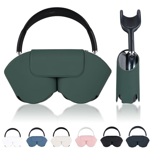 Housse AirPods Max 1/2 compatible mode veille étui de protection vert ombre voyage