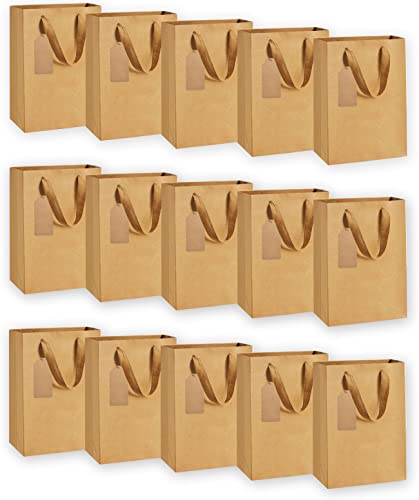 Papiertüten Braun, Klein Geschenktüten, 40 Stück Kraftpapiertüten mit