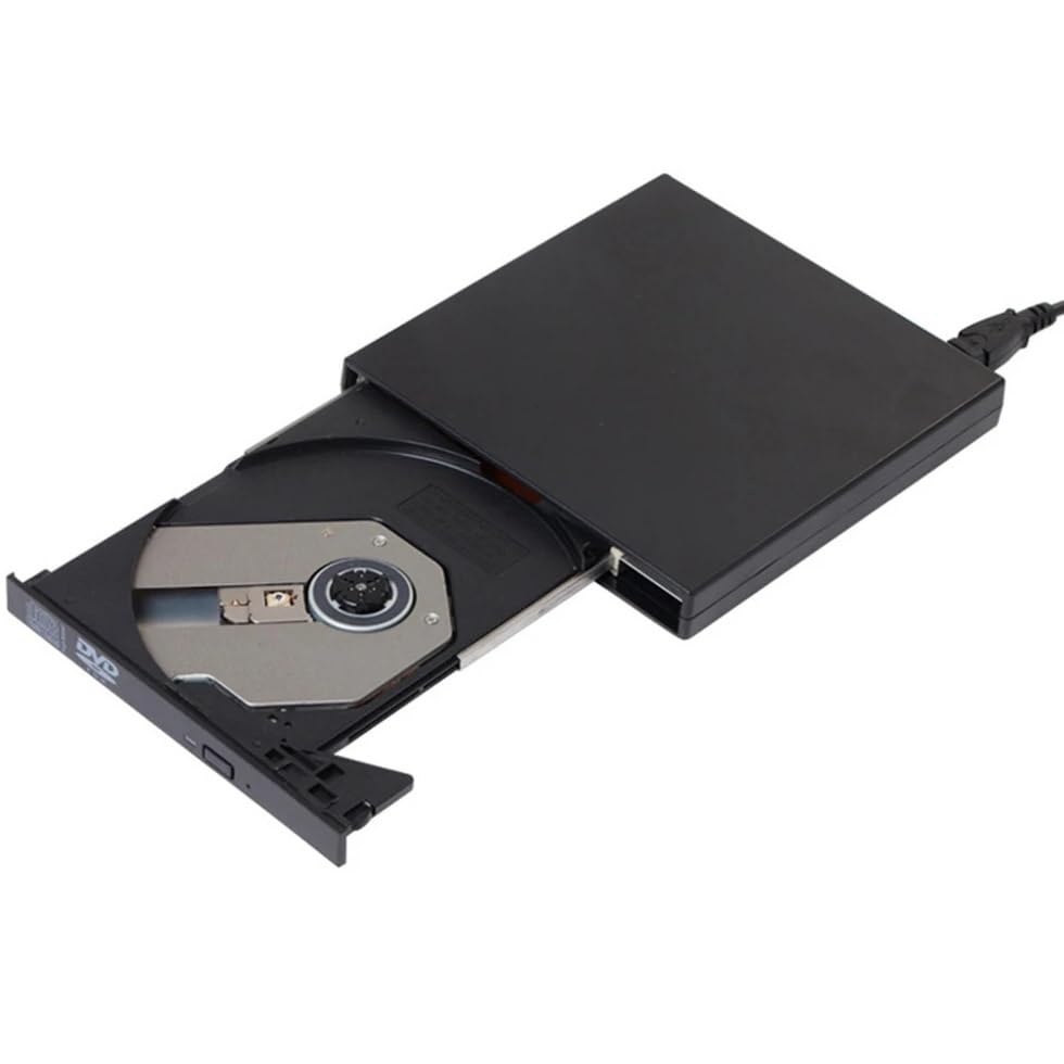 Lecteur optique DVD USB externe universel 24X noir pour PC portable