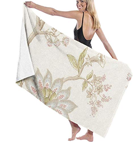 RUiillg Beach Towel Microfiber,Oversized Bath Towel Nature Flowers Soft And Quick Drying Bath Towel Suitable For Hotel Swimming Pool Gym Beach Wrap 80×130cm