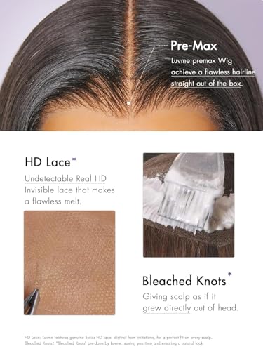 Image of LUVME HAIR 5x5 Lace Front Wigs All-Day Comfort Straight Human Hair Glueless Wigs Human Hair Pre Plucked Pre Cut Long Black Wig Lace Closure Wigs Frontal Wigs Human Hair 26 Inches