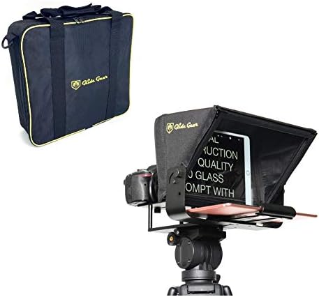 Glide Gear TMP100 Adjustable iPad/ Tablet/ Smartphone Teleprompter Beam Splitter 70/30 Glass w/ Carry Case No Plastic All Metal / No Assembly Required