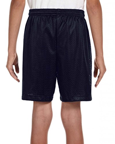 A4 Youth Six Inch Inseam Mesh Short NB5301 Navy L2