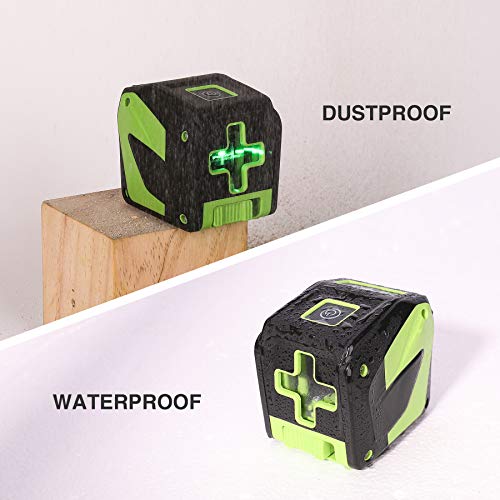 CO-Z Laser Level Green, 180-Degree Cross Line Laser Self Leveling Tool for Hanging Pictures Construction, Self-Leveling Horizontal and Vertical Laser Leveler with Magnet Pivoting Base and Laser Target - Thumbnail 5