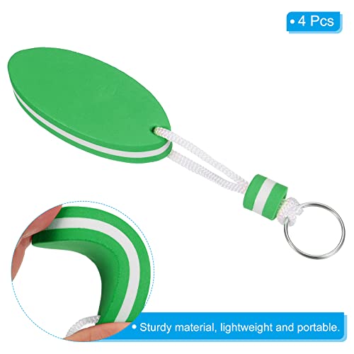 PATIKIL Floating Keychain, 4 Pack Sports Buoy Key Rings Oval Buoyant Keyrings Marine Sailing Key Holder for Fishing Kayaking Green - Image 3