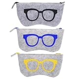 WUYJI Fundas de gafas para mujer Estuches para gafas (paquete de 3), estuches blandos para gafas de mujer, fundas para gafas de sol, fundas ultrafinas para gafas de sol