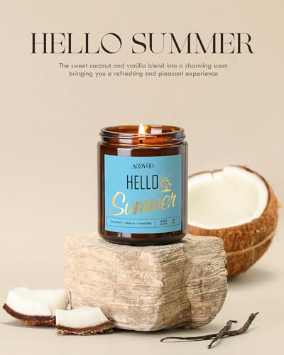 Image of AOOVOO Hello Summer Candles - 9 oz Scented Candles, Aromatherapy Candle, Soy Candle for Home Scented