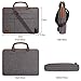 DOMISO 12,5-13 Zoll Wasserdicht Laptop Tasche Aktentasche Tragetasche Schultertasche mit USB Ladeanschluss für Apple 13" MacBook Pro/MacBook Air / 12.9" iPad Pro/Lenovo/HP/ASUS, Braun