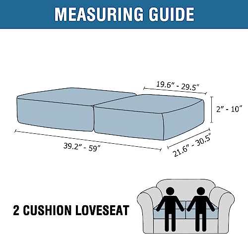 LINGKY Sofa Seat Cushion Cover, Sofa Cushion Slipcovers Stretch Velvet, Universal Non-Slip Couch Cushion Covers Replacement for Individual Furniture Protector (Sage Green,1 Seater) - Image 2